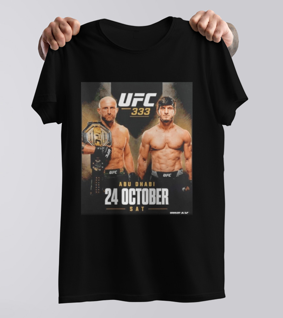 UFC 333 Alexander Volkanovski Vs Movsar Evloev 24 October Abu Dhabi Event T-Shirt