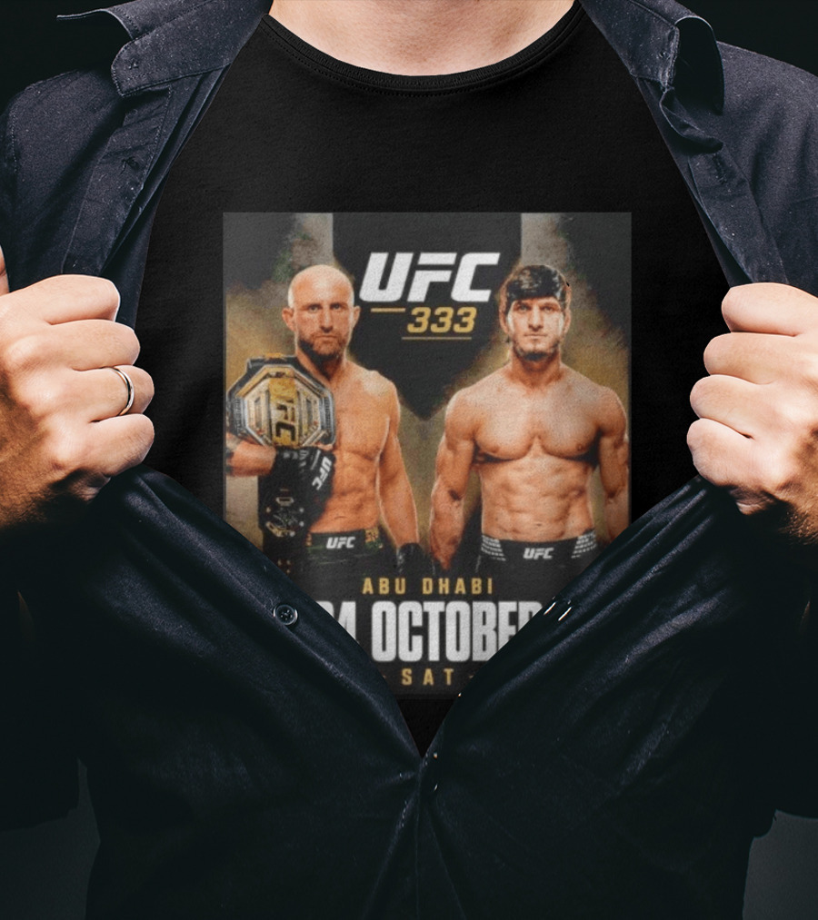 UFC 333 Alexander Volkanovski Vs Movsar Evloev 24 October Abu Dhabi Event T-Shirt