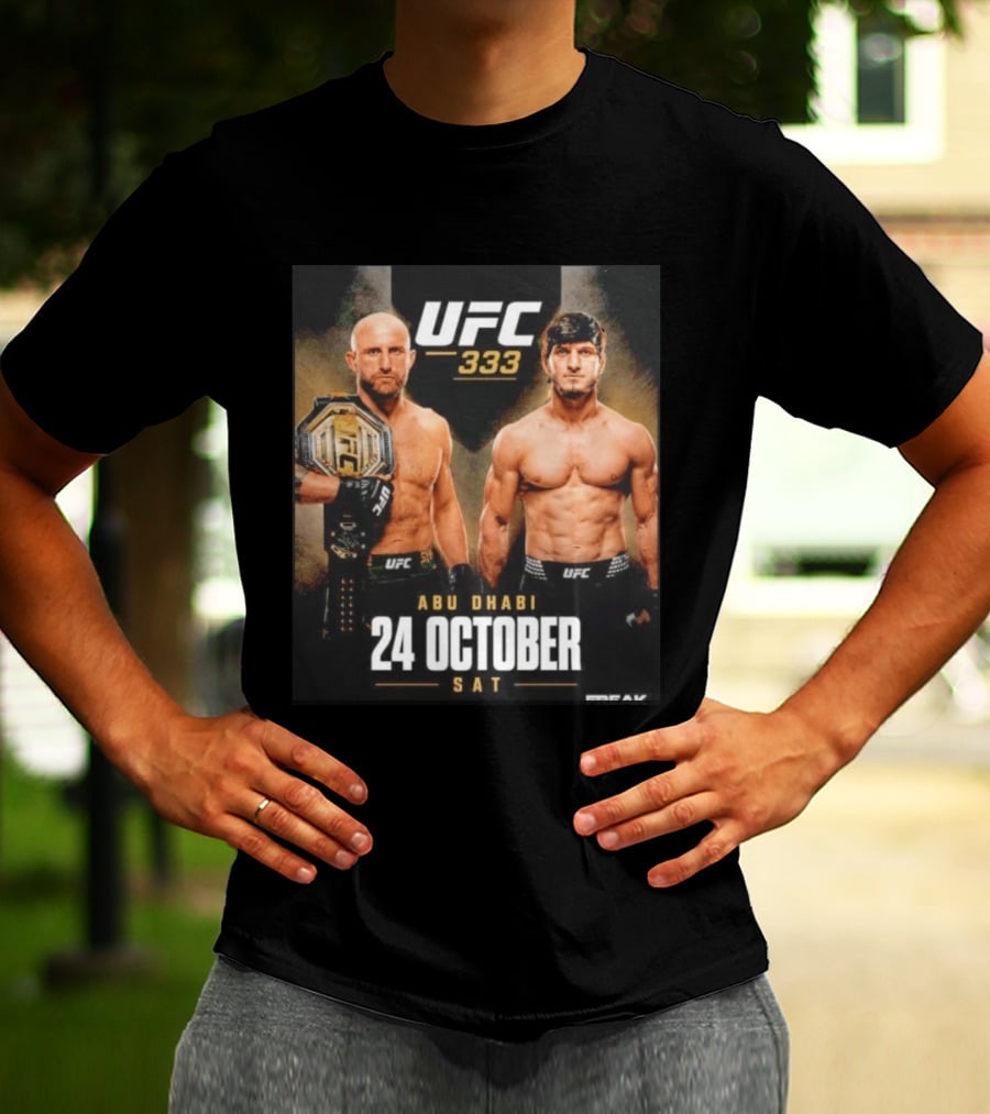 UFC 333 Alexander Volkanovski Vs Movsar Evloev 24 October Abu Dhabi Event T-Shirt