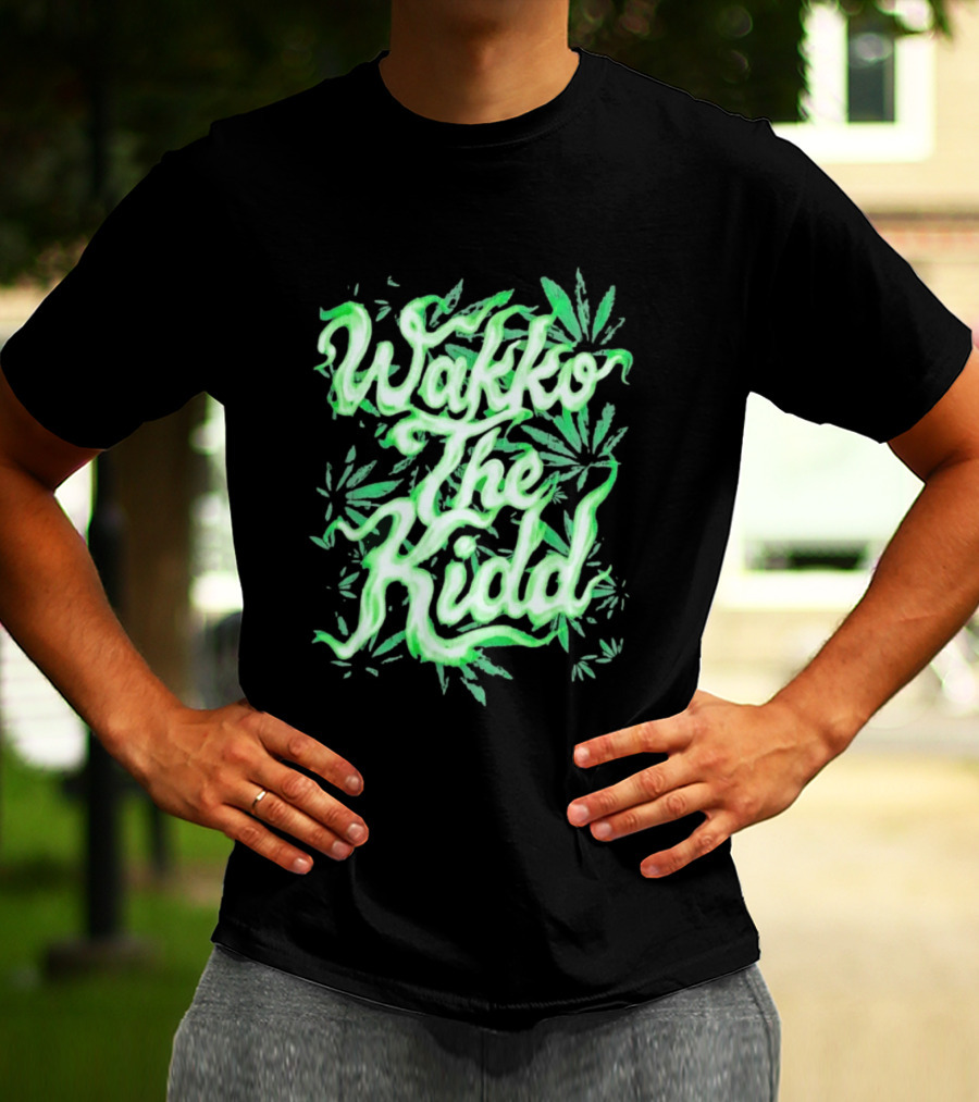 Wakko The Kidd Green Cannabis Leaf Marijuana T-Shirt
