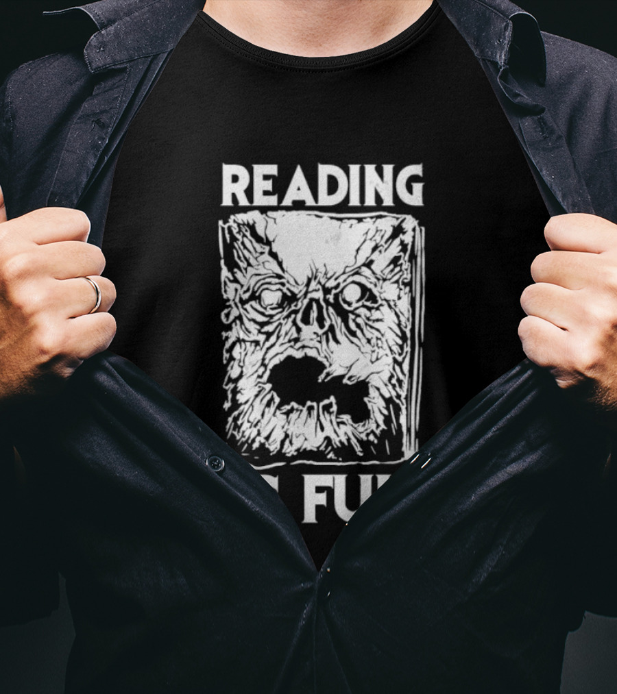 Necronomicon Reading Is Fun Creepy Face T-Shirt