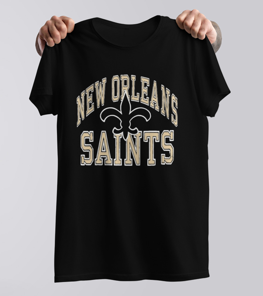 New Orleans Saints Fleur De Lis Football T-Shirt
