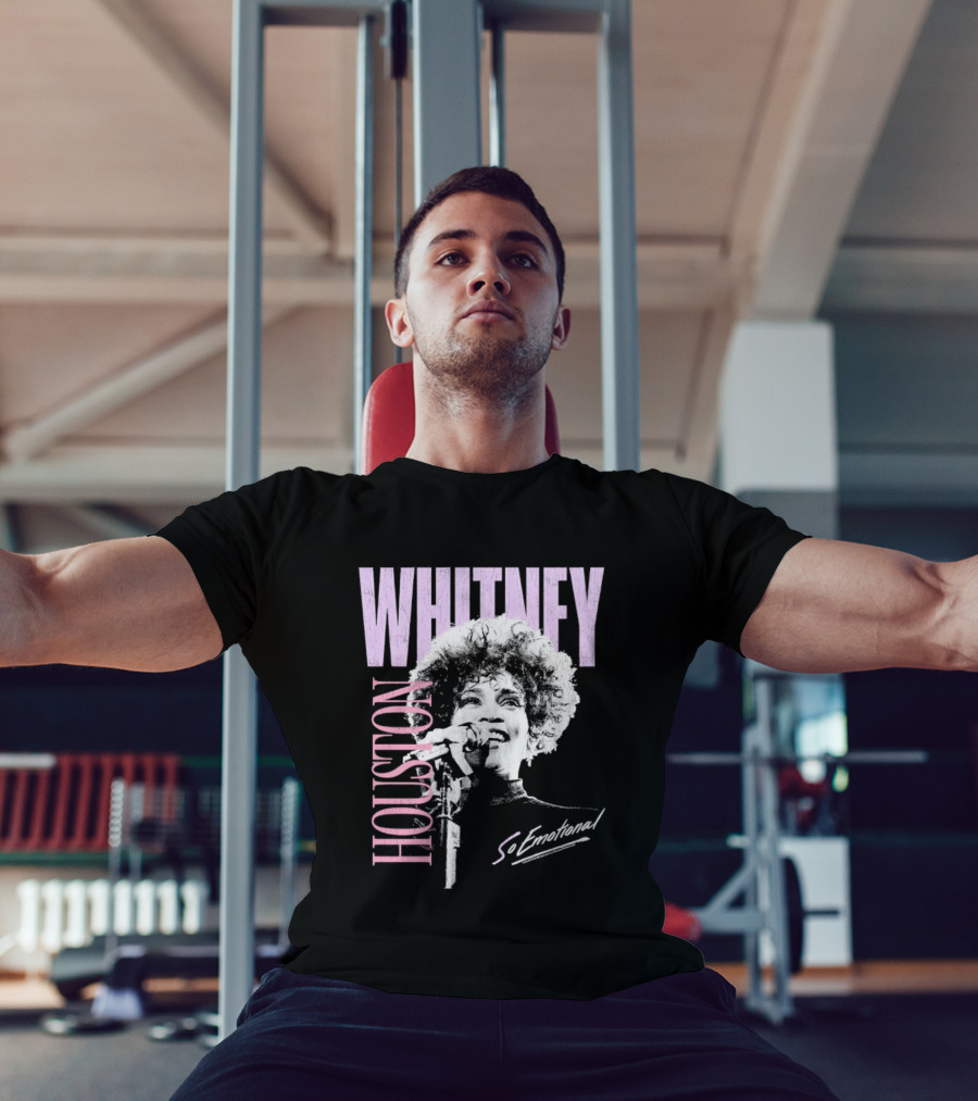 Whitney Houston So Emotional Distressed Vintage Pop Culture 80s T-Shirt