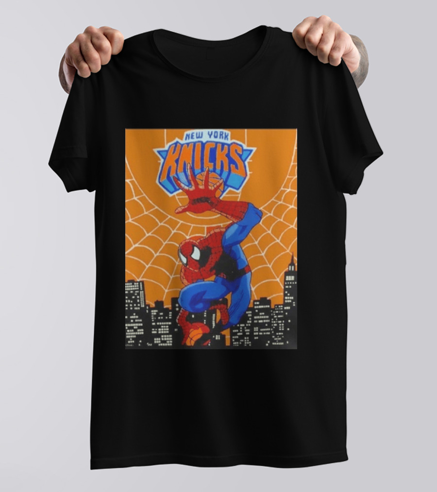 New York Knicks Spider Man Basketball T-Shirt