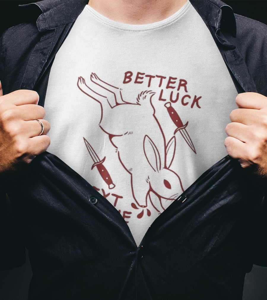 Better Luck Next Time Rabbit With Daggers T-Shirt