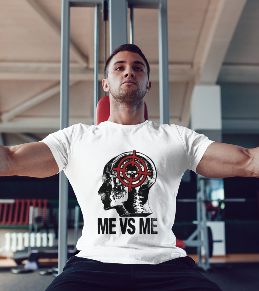 Get A Real Job Kid Store Me Vs Me White Target Head T-Shirt
