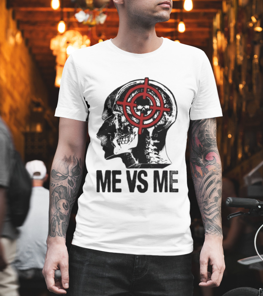 Get A Real Job Kid Store Me Vs Me White Target Head T-Shirt