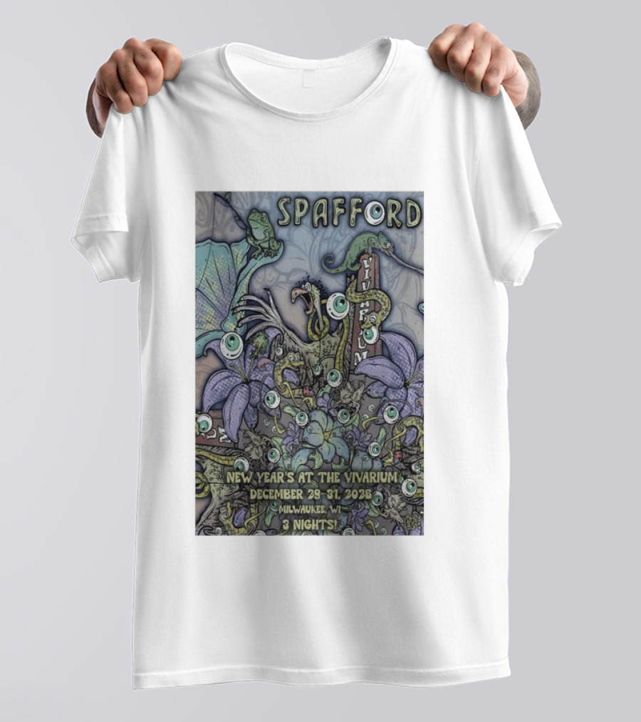 Spafford New Year’s At The Vivarium December 29 31 2026 Milwaukee WI 3 Nights T-Shirt