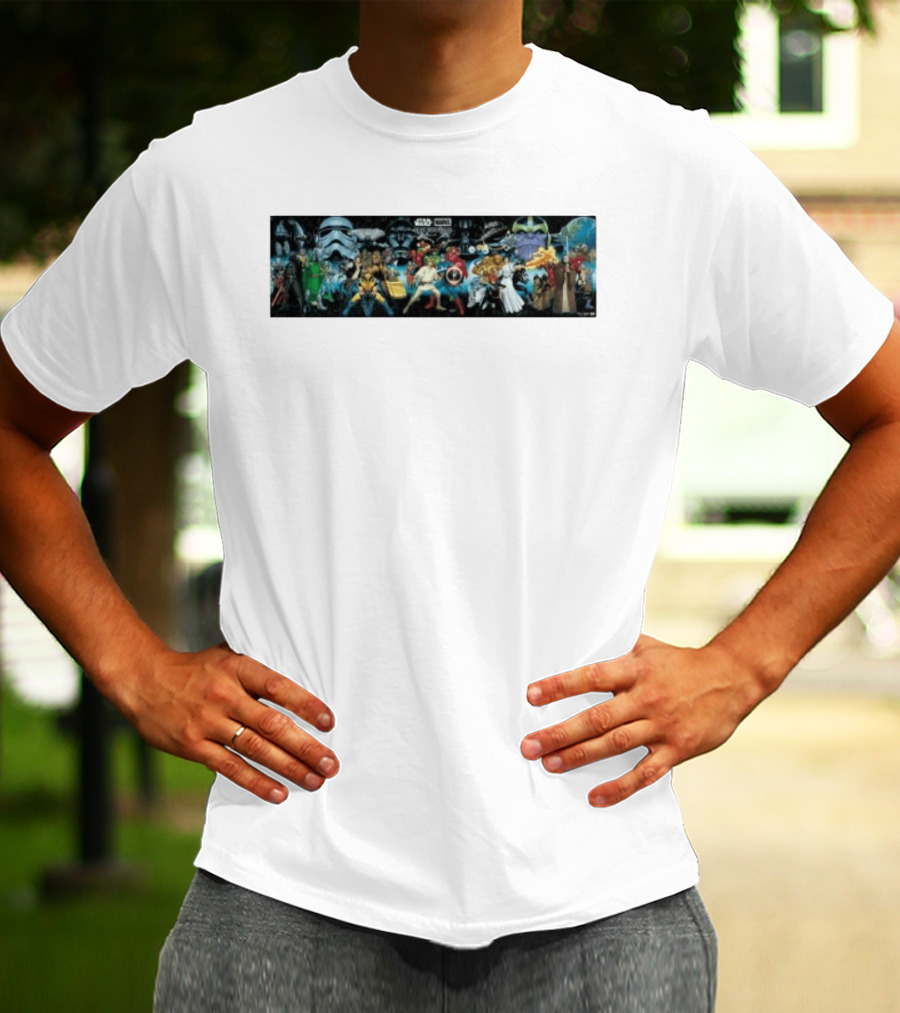 Star Wars X Marvel Hope Assembles Characters Lineup T-Shirt