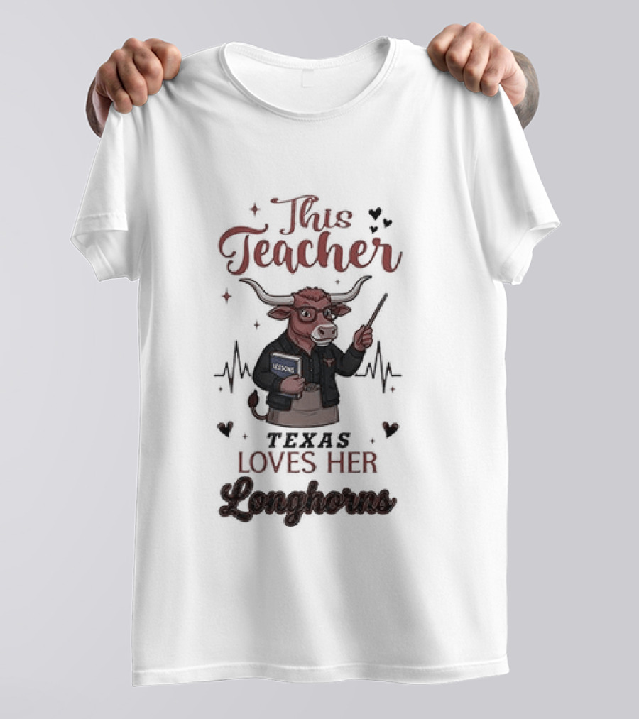 Texas Longhorns This Teacher Love Football T-Shirt
