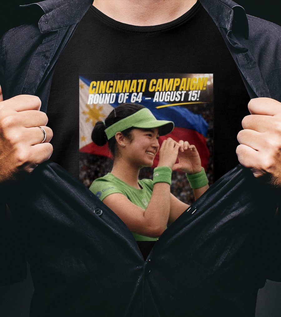 Cincinnati Campaign Round Of 64 August 15 Philippines Flag Tennis T-Shirt