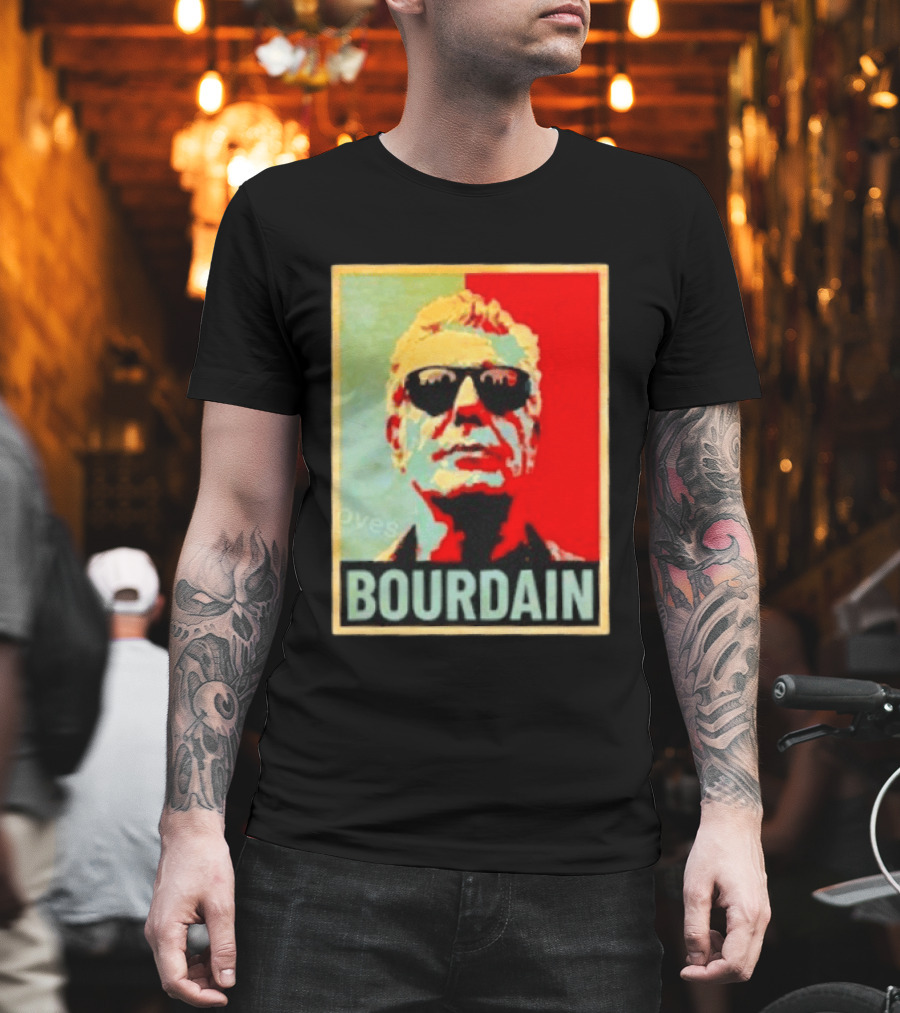 Bourdain Hope Iconic Style Image T-Shirt