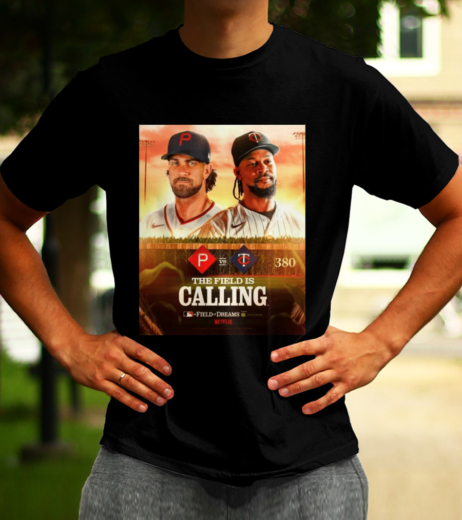 Philadelphia Vs Minnesota MLB Field Of Dreams Bryce Harper Byron Buxton Netflix 380 T-Shirt