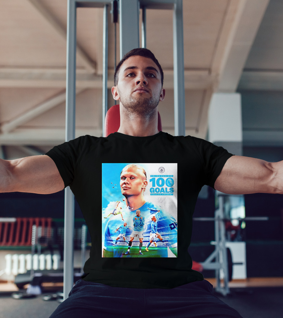 Erling Haaland 100 Goals Premier League 2022 2023 Present T-Shirt
