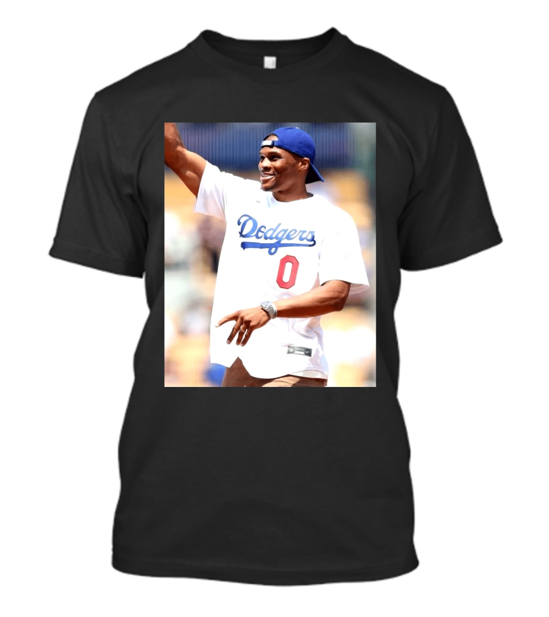 Russell Westbrook Dodgers 0 Jersey Celebration T-Shirt