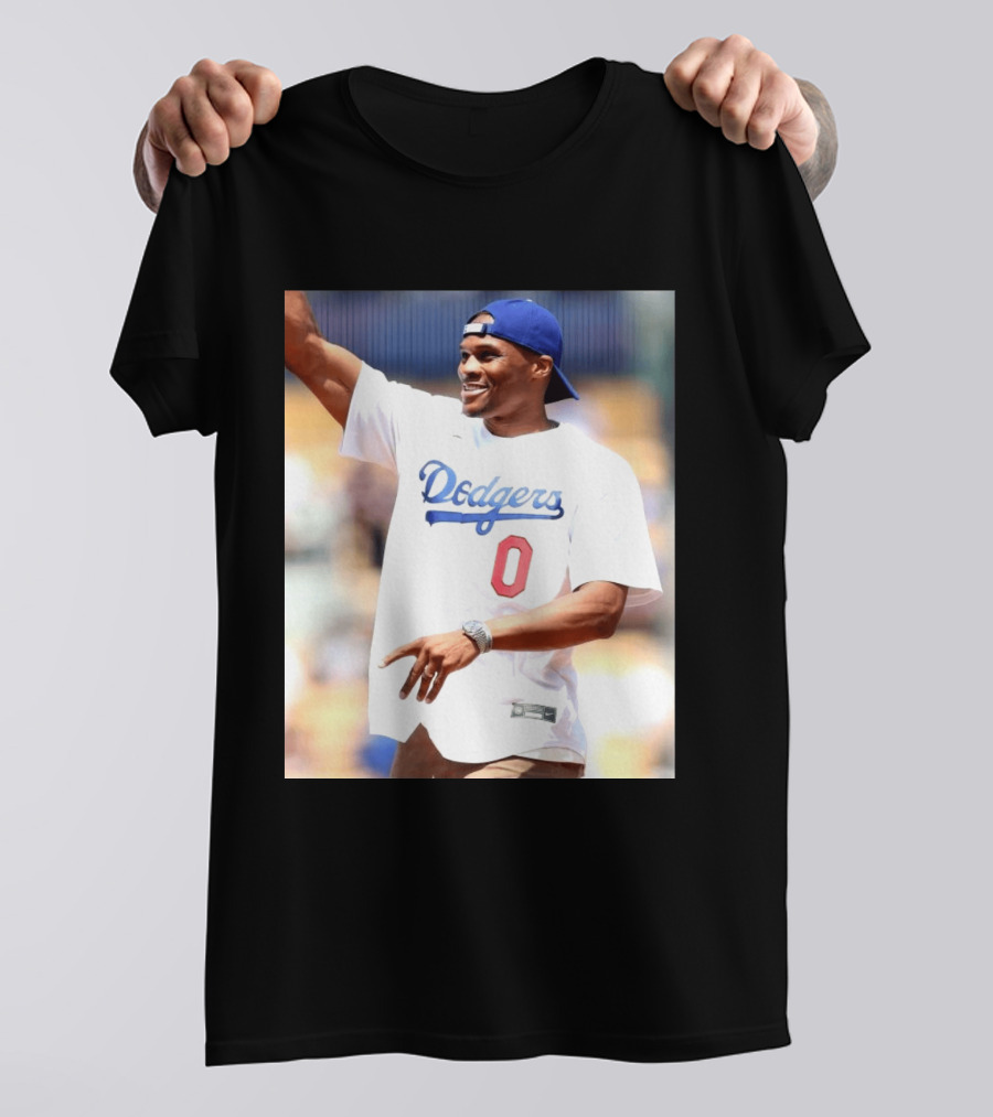 Russell Westbrook Dodgers 0 Jersey Celebration T-Shirt