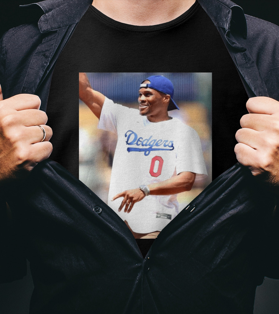 Russell Westbrook Dodgers 0 Jersey Celebration T-Shirt