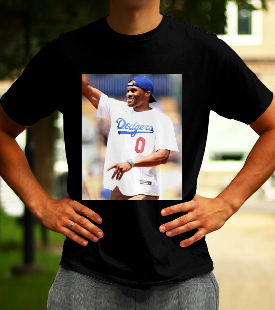 Russell Westbrook Dodgers 0 Jersey Celebration T-Shirt