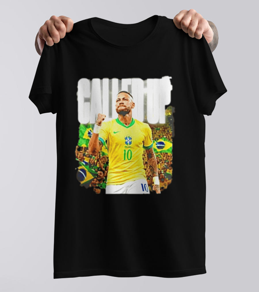 Neymar Brazil Called Up Football 10 Jersey Celebration T-Shirt