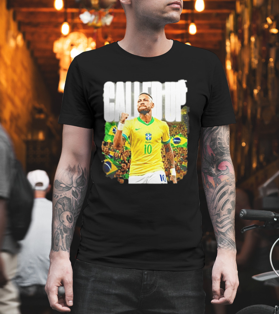 Neymar Brazil Called Up Football 10 Jersey Celebration T-Shirt