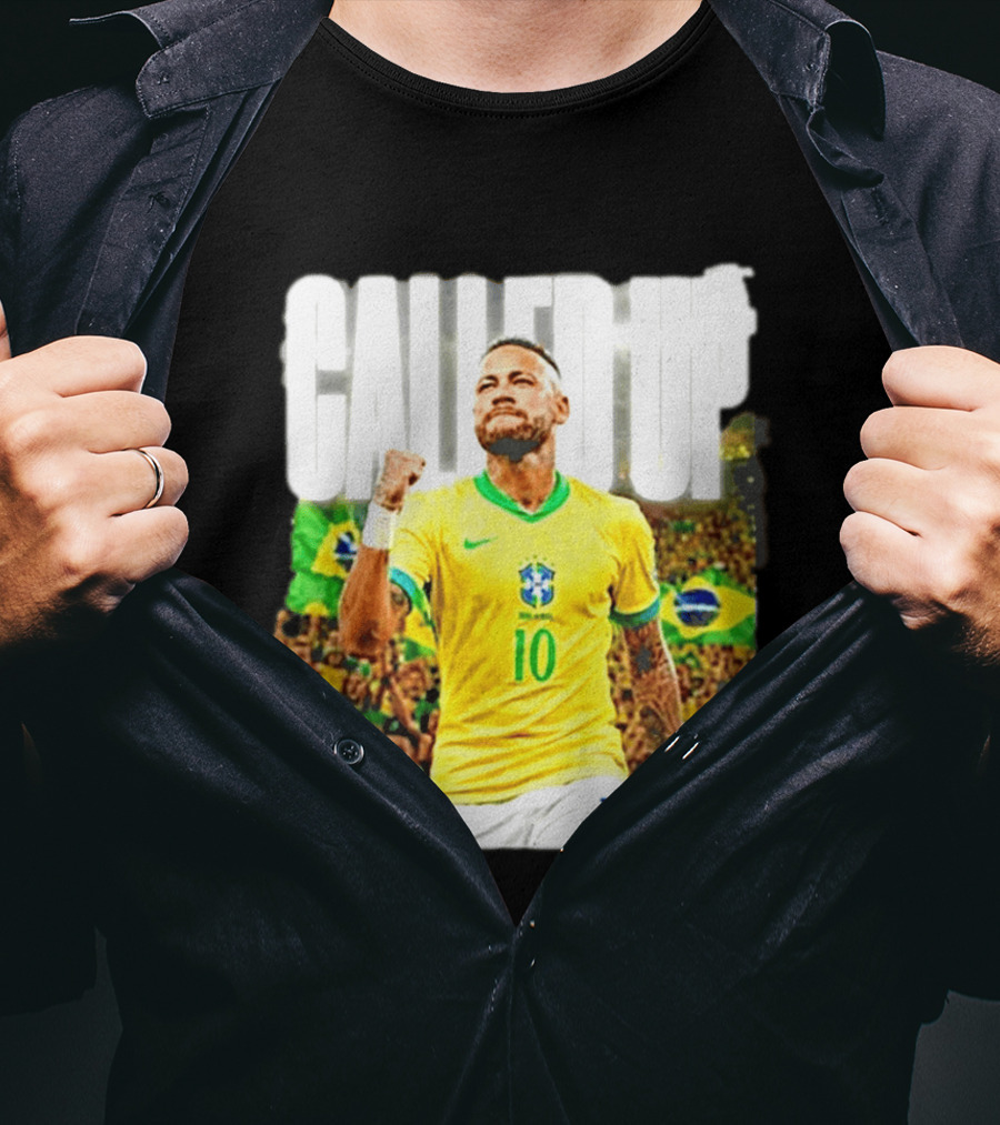 Neymar Brazil Called Up Football 10 Jersey Celebration T-Shirt