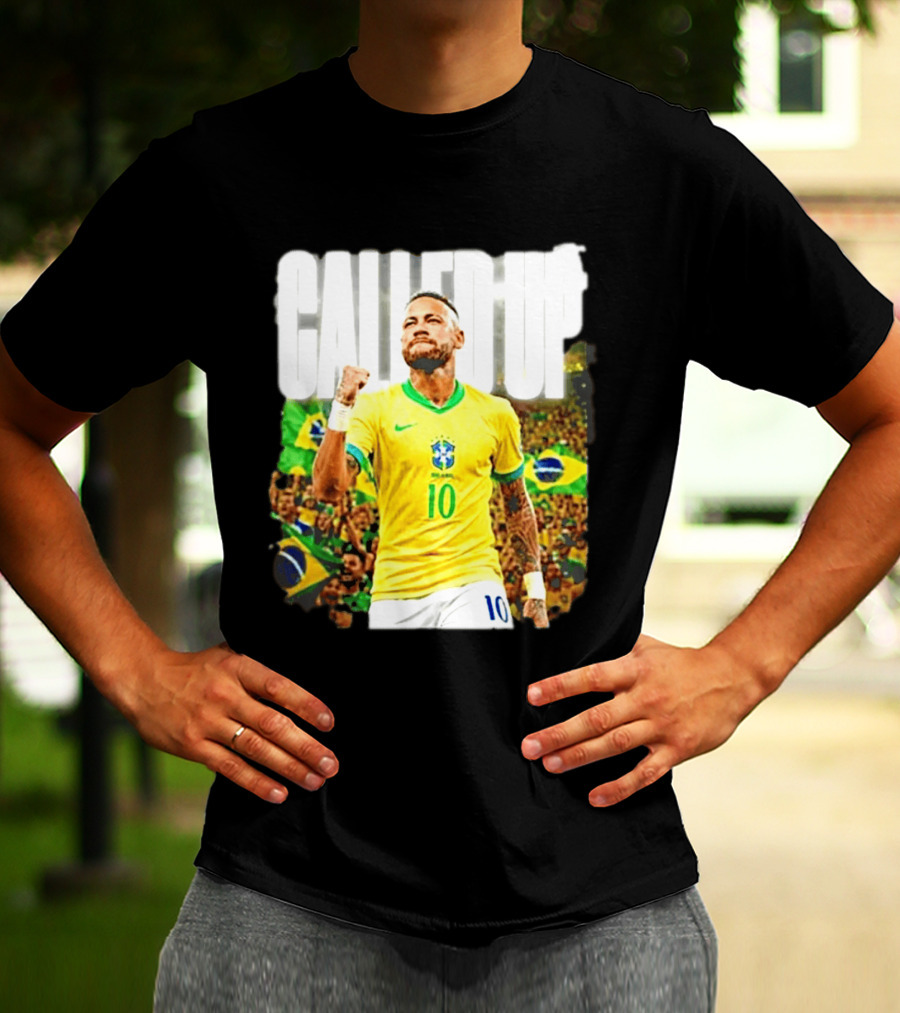 Neymar Brazil Called Up Football 10 Jersey Celebration T-Shirt