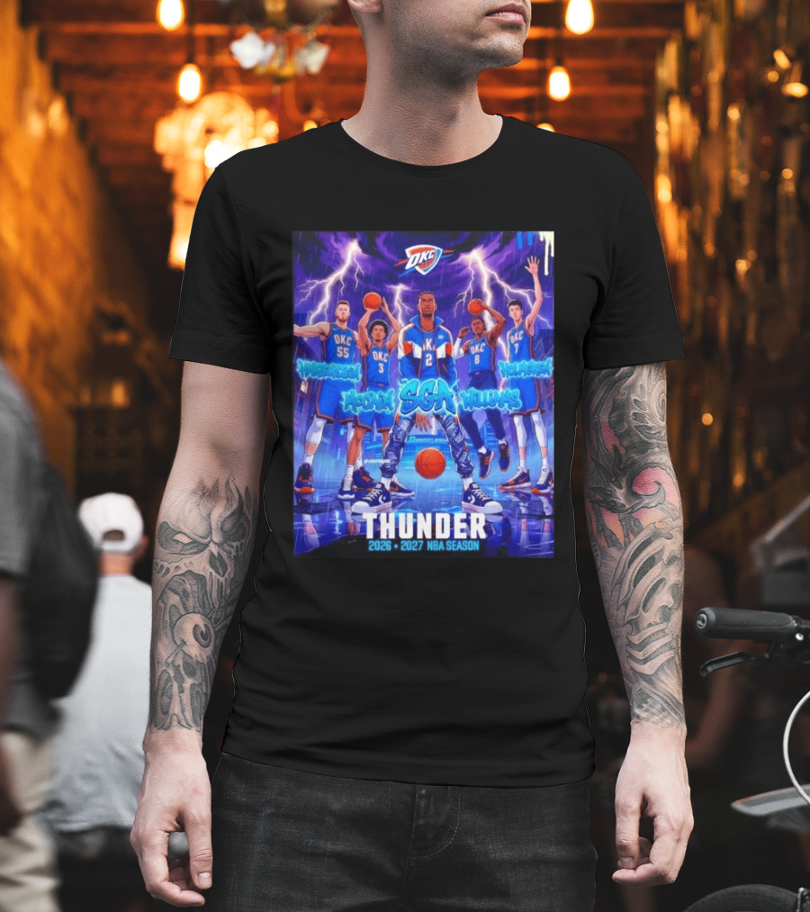 OKC Thunder 2026 2027 NBA Season SGA Hartenstein McCain Williams Holmgren T-Shirt