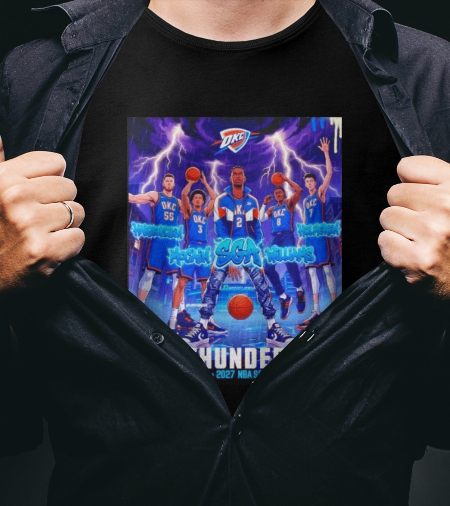 OKC Thunder 2026 2027 NBA Season SGA Hartenstein McCain Williams Holmgren T-Shirt