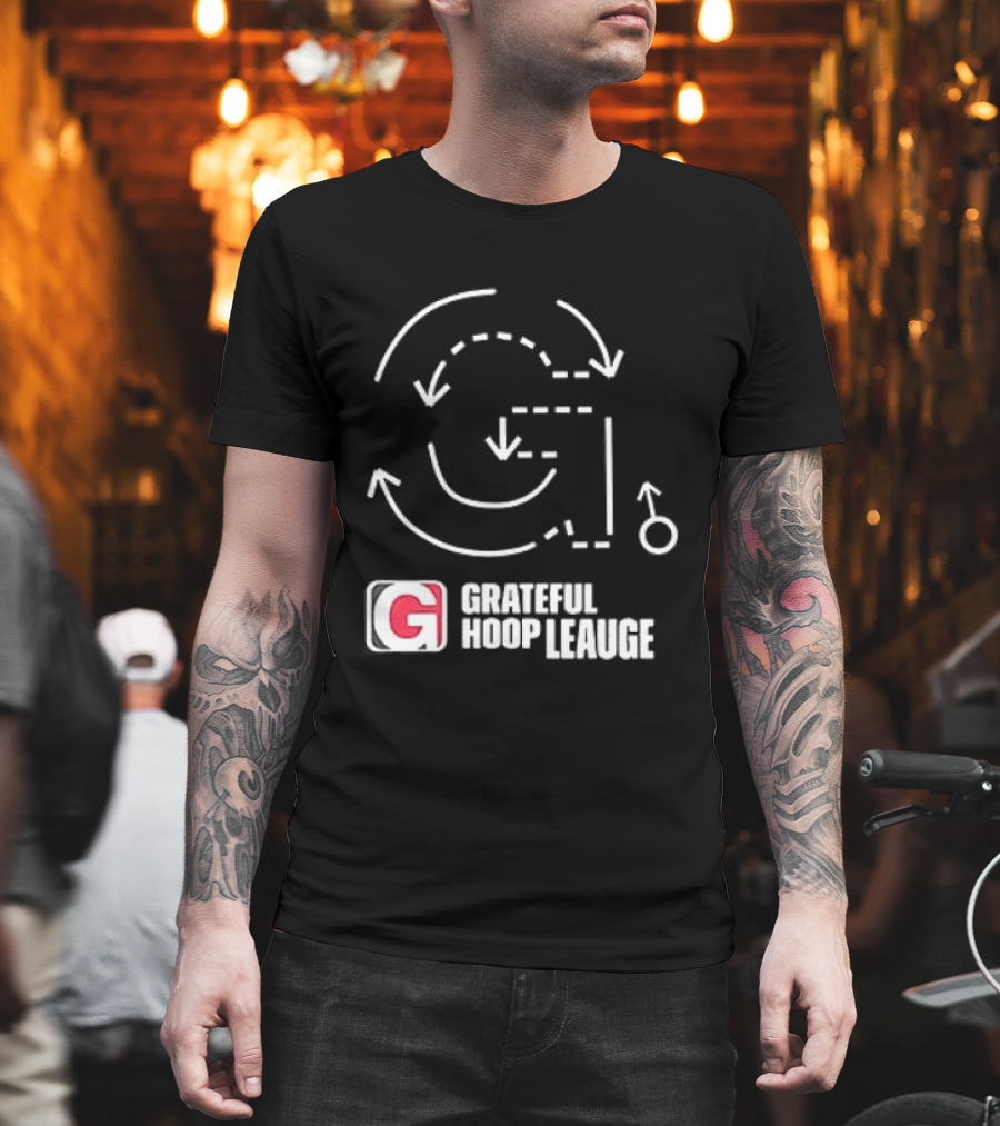 Grateful Dead Grateful Hoop League Basketball Strategy Playbook T-Shirt