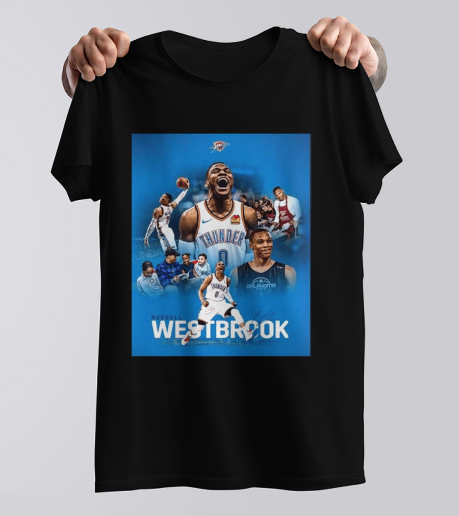 Russell Westbrook OKC Thunder Thank You For Everything Retirement T-Shirt