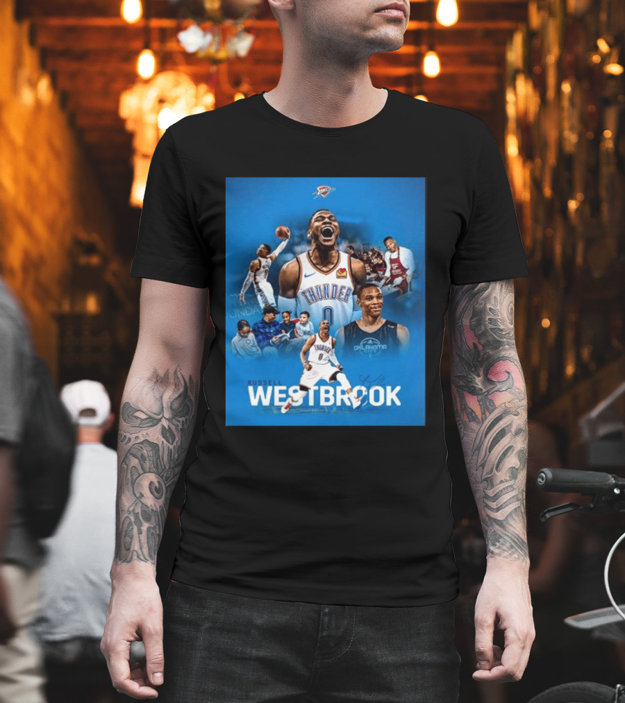Russell Westbrook OKC Thunder Thank You For Everything Retirement T-Shirt