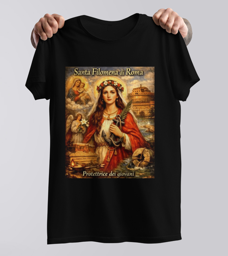 Santa Filomena Di Roma Protettrice Dei Giovani Sant'Angelo T-Shirt