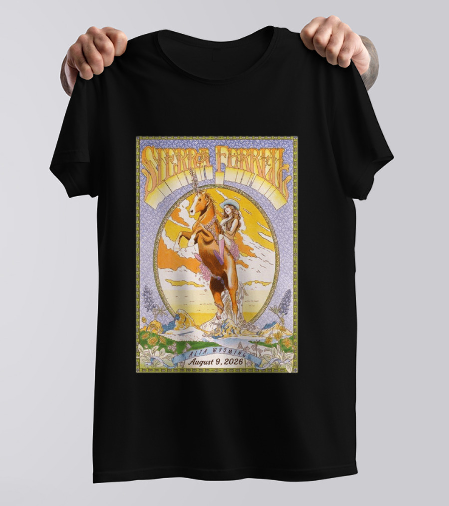 Sierra Ferrell August 9 2026 Alta Wyoming Grand Targhee Bluegrass Festival Tour Horse And Woman T-Shirt