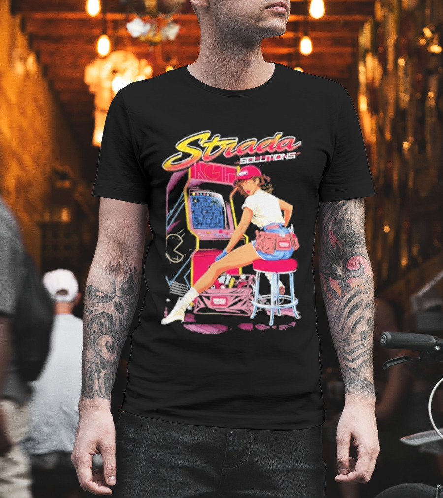 Strada Solutions Arcade Mechanic Retro Gaming T-Shirt