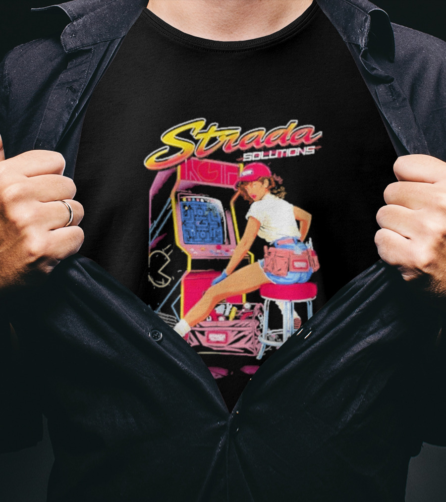 Strada Solutions Arcade Mechanic Retro Gaming T-Shirt