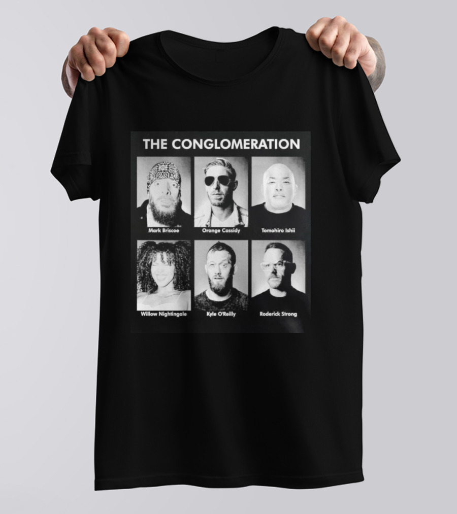 The Conglomeration Mark Briscoe Orange Cassidy Tomohiro Ishii Willow Nightingale Kyle O'Reilly Roderick Strong T-Shirt