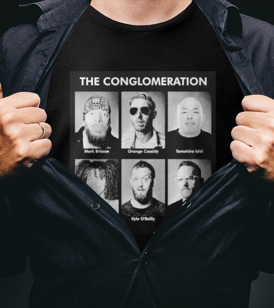 The Conglomeration Mark Briscoe Orange Cassidy Tomohiro Ishii Willow Nightingale Kyle O'Reilly Roderick Strong T-Shirt