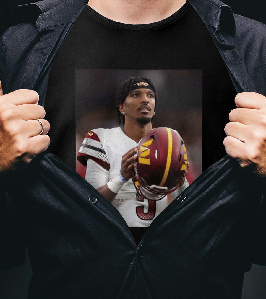 Washington Commanders Quarterback Jayden Daniels Football Player Sports T-Shirt