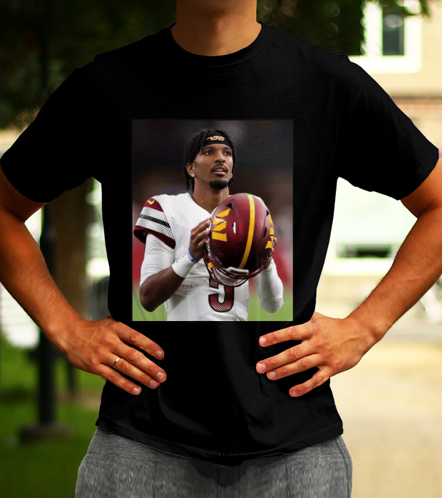 Washington Commanders Quarterback Jayden Daniels Football Player Sports T-Shirt
