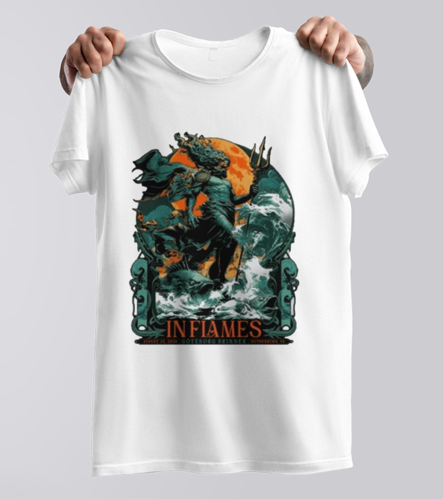 In Flames August 31 2026 Göteborg Brinner Sweden Show T-Shirt