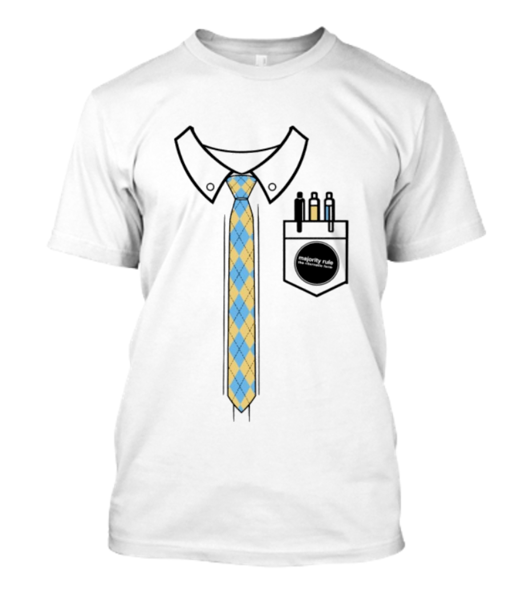 Native Estate Store Ritornello Form Tie Argyle Collar Pocket T-Shirt