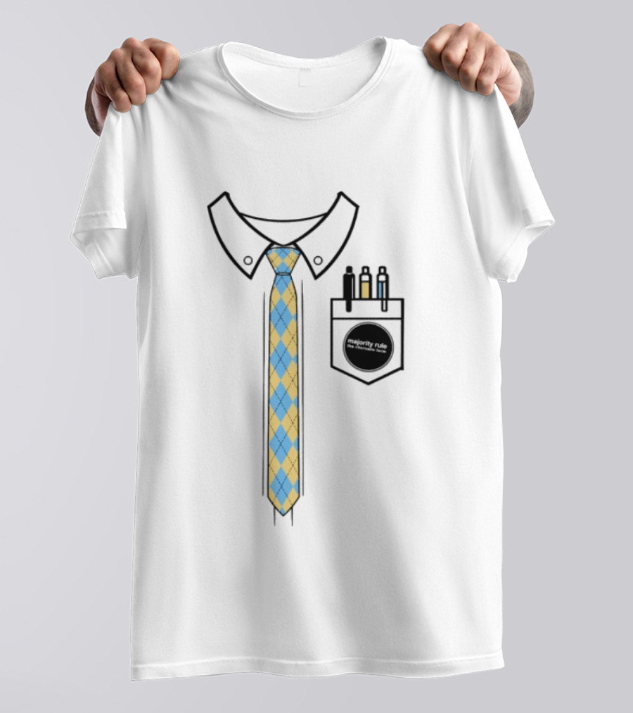 Native Estate Store Ritornello Form Tie Argyle Collar Pocket T-Shirt