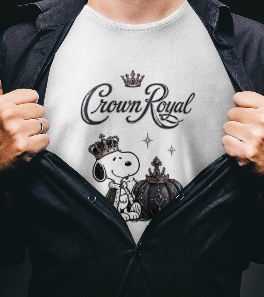Peanuts Snoopy Crown Royal Boos Only With Crown And Royal T-Shirt