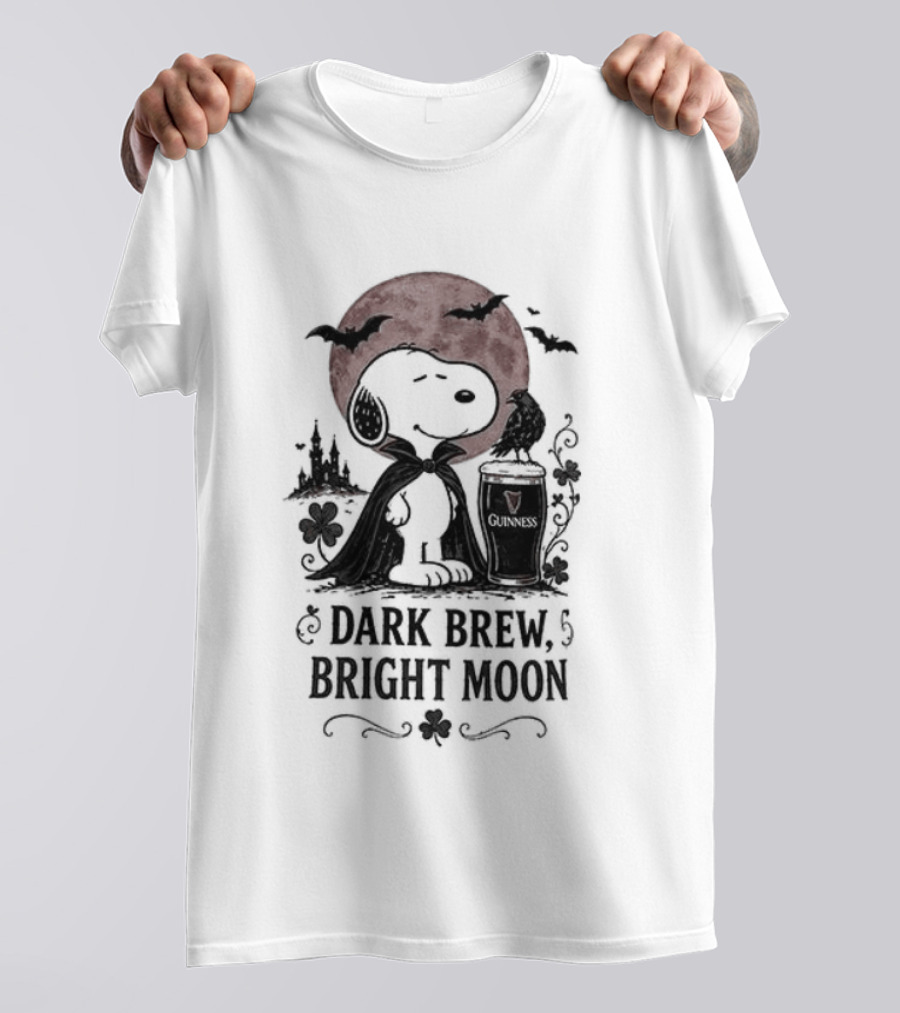 Peanuts Snoopy Dark Brew Bright Moon Halloween T-Shirt
