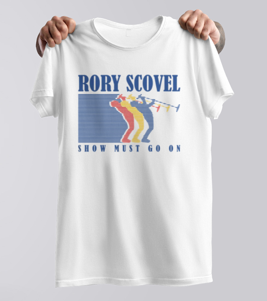 Rory Scovel Show Must Go On Colorful Trumpet Players T-Shirt