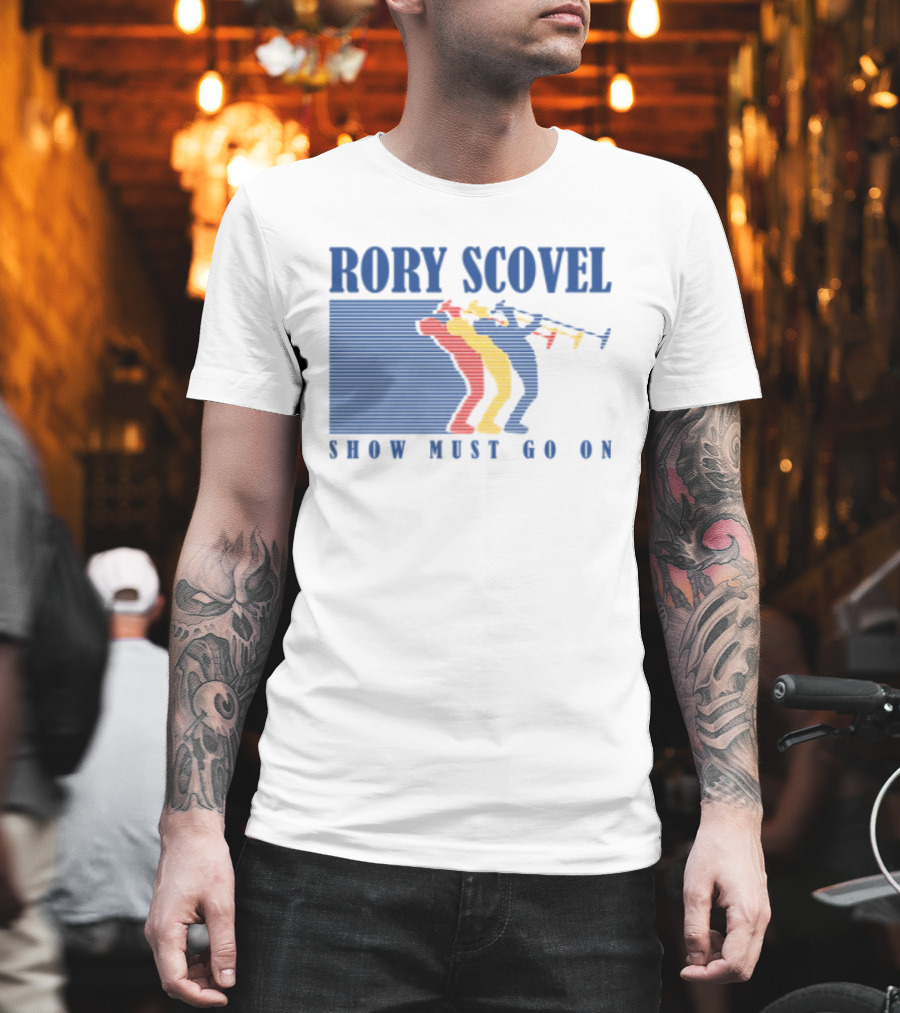 Rory Scovel Show Must Go On Colorful Trumpet Players T-Shirt