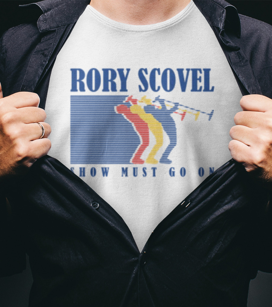 Rory Scovel Show Must Go On Colorful Trumpet Players T-Shirt