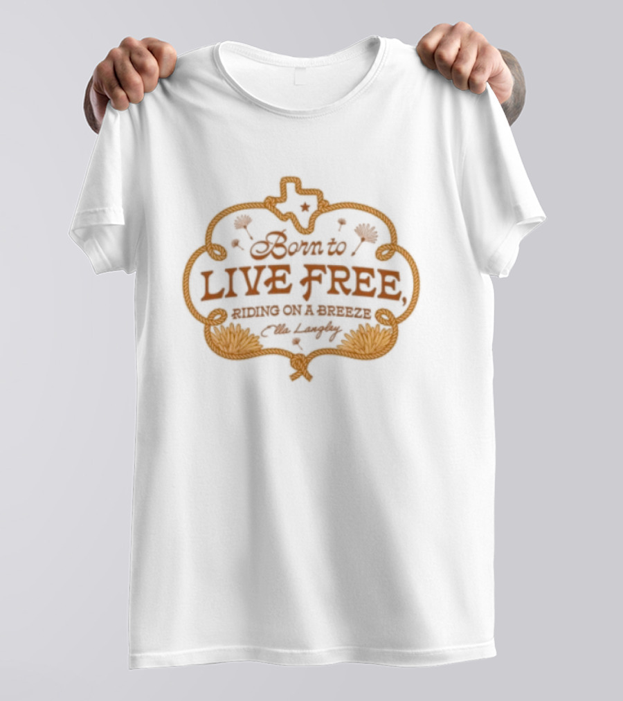 Shiner Texas Born To Live Free Riding On A Breeze 1909 T-Shirt