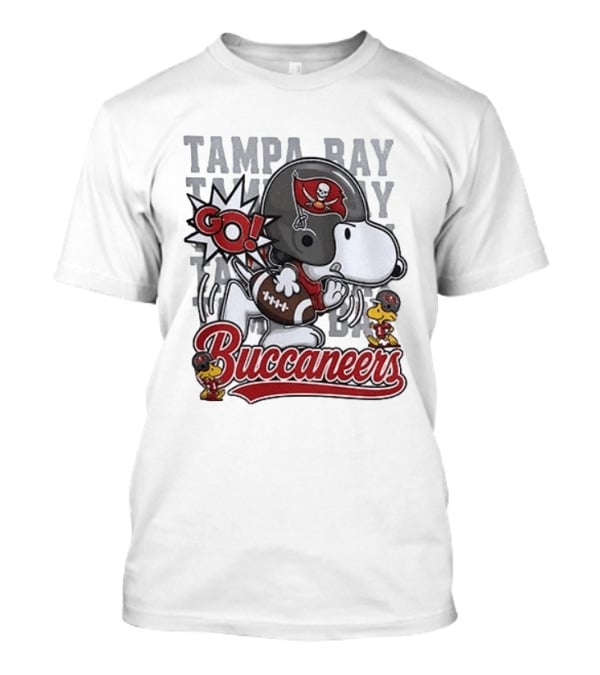 Tampa Bay Buccaneers Go Snoopy Football Peanuts Huddle T-Shirt