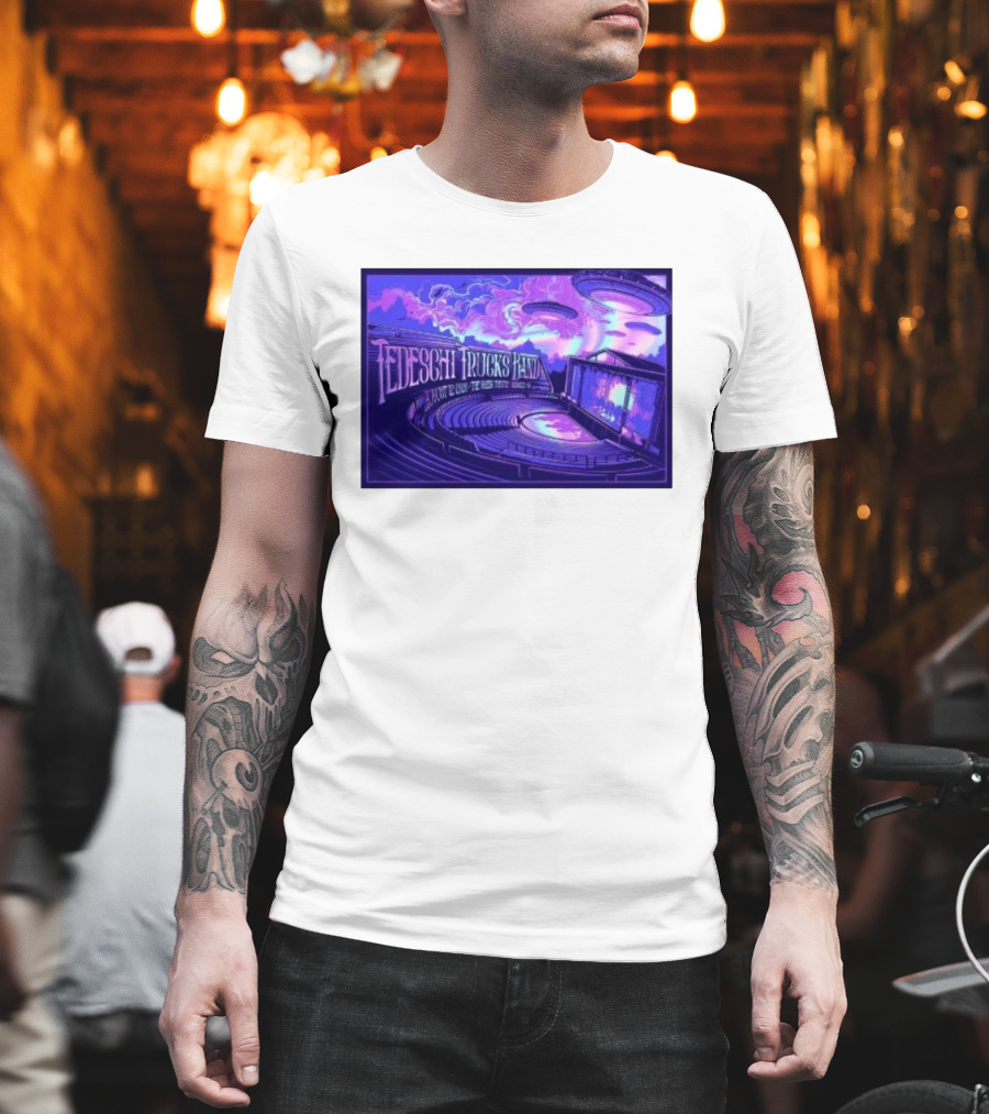 Tedeschi Trucks Band Greek Theatre Berkeley August 12 2026 Concert With UFOs And Neon Lights T-Shirt
